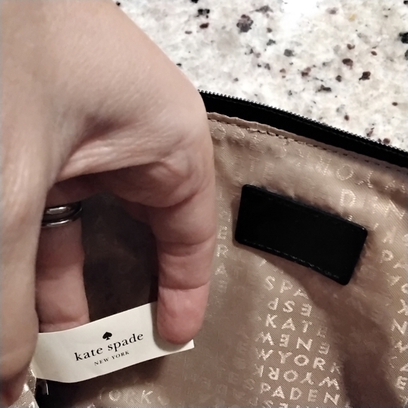 Kate Spade New York "Let Sparks Fly" Georgie Pouch/Clutch/Case - Patent Black - Picture 10 of 10